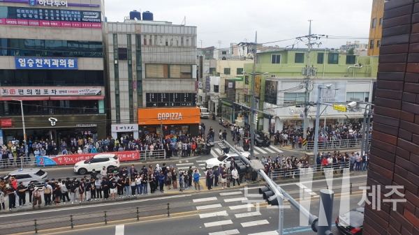 김광수 교육감 후보는 29일 오후 5시30분 제주시청 인근에서 총력유세를 가졌다