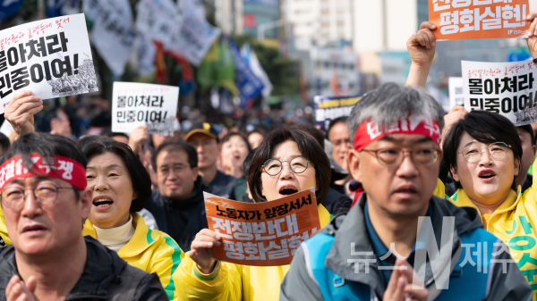 녹색정의당 김준우 상임대표 전국노동자대회 참석 